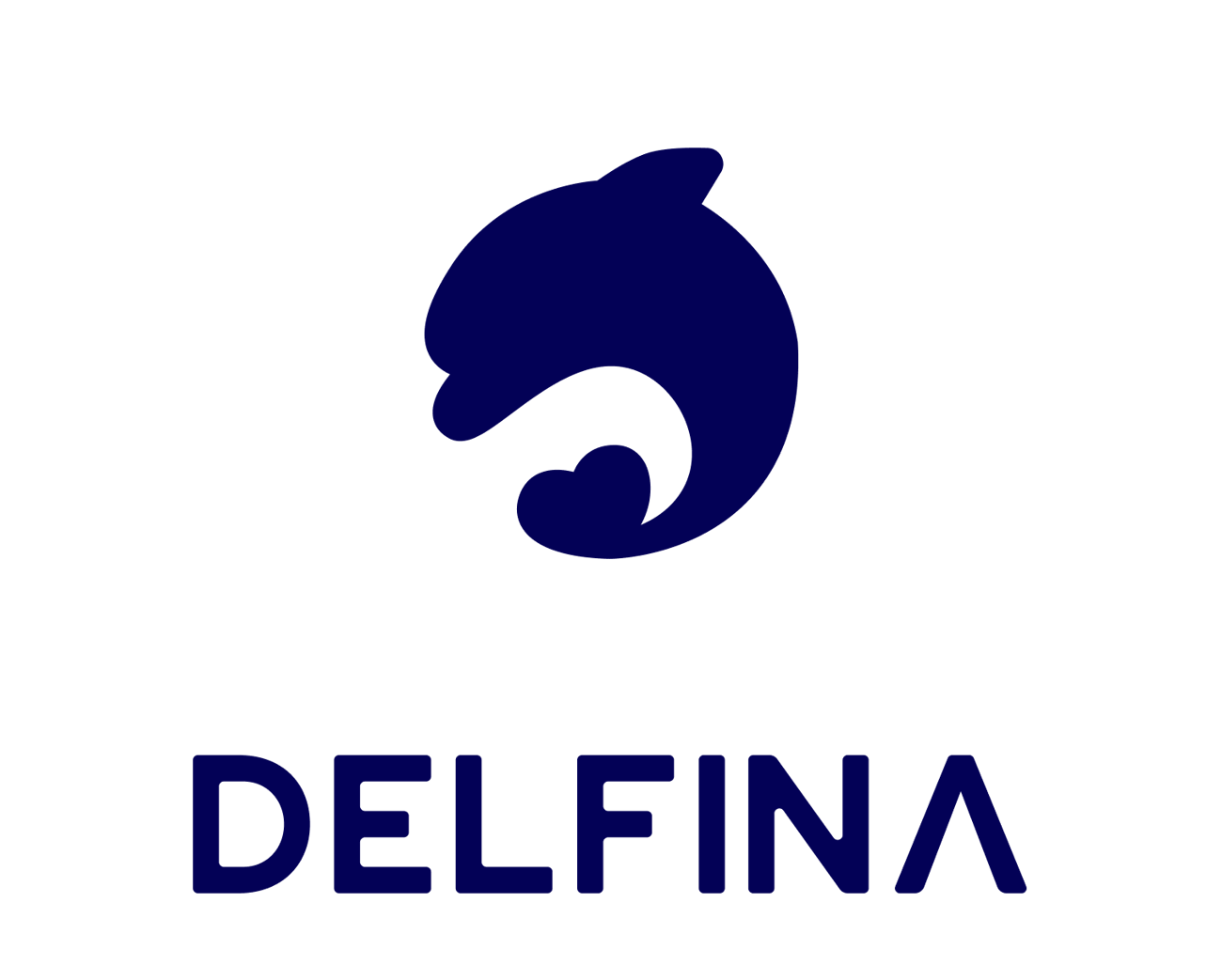 Delfina Logo - Navy on Clear