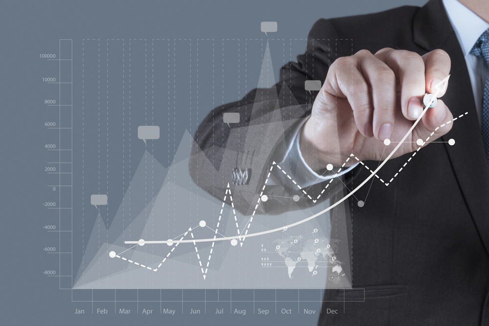 businessman hand draws business success chart concept on virtual screen-1